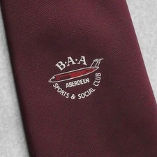 Tie Necktie Mens Vintage Crested Club BRITISH AIRWAYS ASSOCIATION BAA