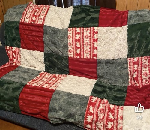 Minky mama christmas patchwork - mama,