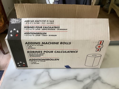 Adding machine rolls box - rolls,