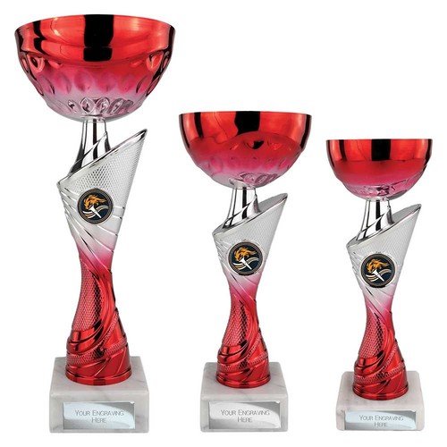Red silver classic cup - red+silver,