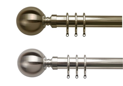 35mm globe ball curtain pole - 35mm,