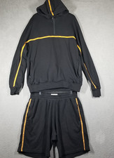 Palace Skateboards Combiner Hoodie and Shorts Tracksuit Men L Black Streetwear