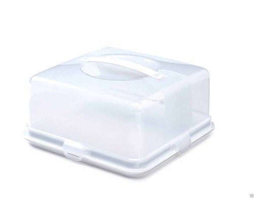 Plastic cake box tub - plastic,