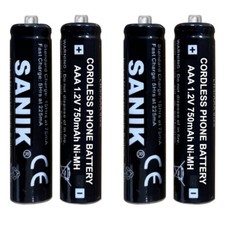Rechargeable AAA Cordless Phone Batteries 750mAh 1.2V Ni-MH for Siemens Gigaset