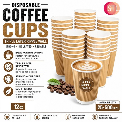 8oz 12oz disposable coffee - 12oz,