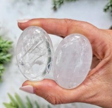 Clear Quartz Crystals palm