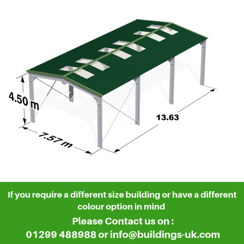 Steel framed kit building 45ft - building,