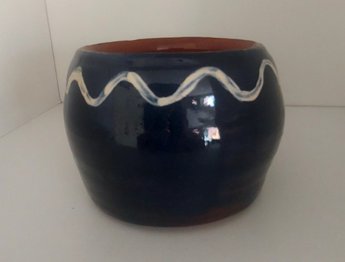 Studio pottery bowl - studio, blue