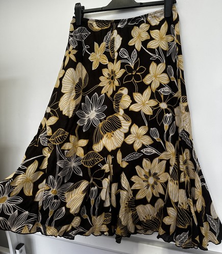 Hobbs brown 100 linen - brown, floral