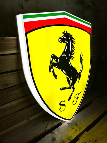 Ferrari shield illuminated - ferrari,