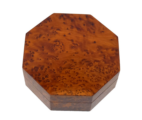Wooden octagonal box thuya - octagonal,