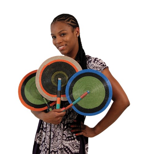 Hand woven fan - hand-woven, african