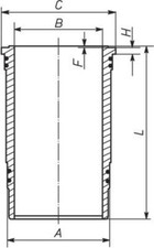 Cylinder Sleeve MAHLE Fits MAN