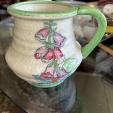 CHARLOTTE RHEAD CROWN DUCAL ART DECO FOX GLOVE VASE Pattern 4953, 1930s Signed