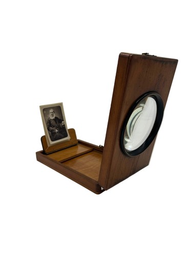 Antique wooden graphoscope - wooden,