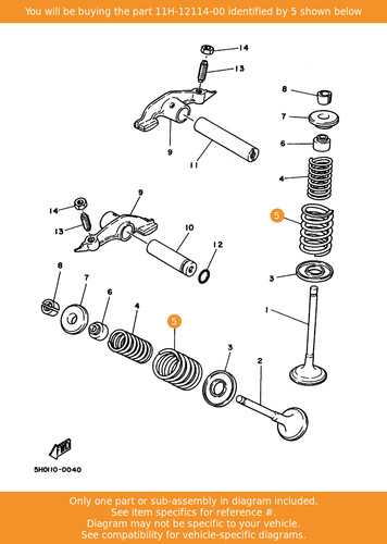 Yamaha spring valve - spring,, outer