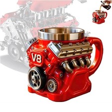 V6 Engine Mug, Retro Engine