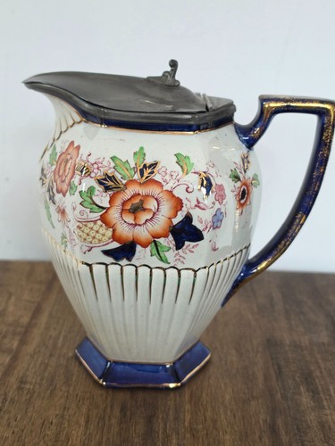Crown devon floral - floral, ribbed