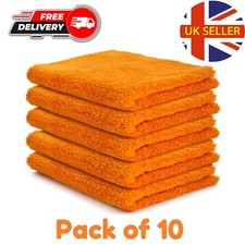 10x Edgeless Microfibre Cloths Flawless Microfiber Car Detailing Wash Cloth Pack
