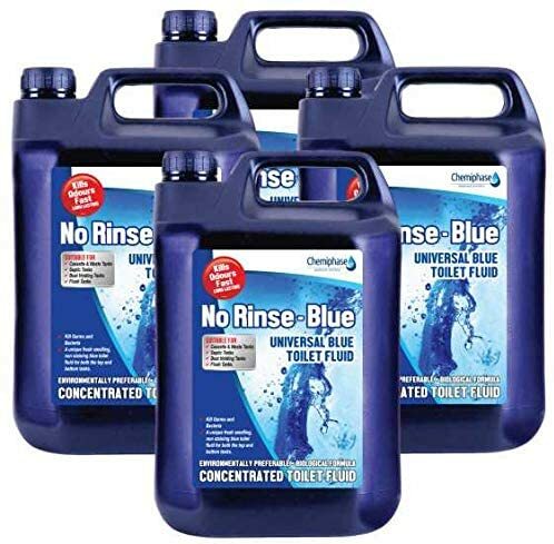 Blue chemical toilet fluid - blue,