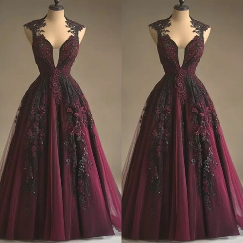 Burgundy black gothic wedding - burgundy,