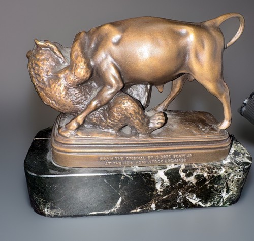 Vtg bronze marble statue new - vtg, &