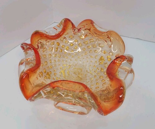 Murano art glass bowl - murano, barovier