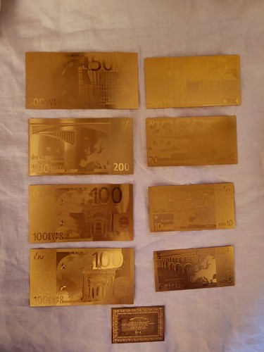 24k gold plated euro - gold,