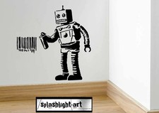 Banksy Robot with Graffiti