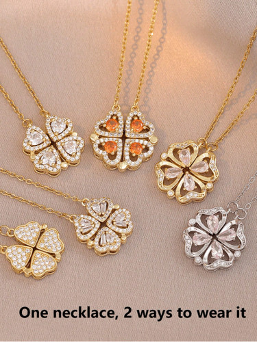 Magnetic heart necklace - magnetic,