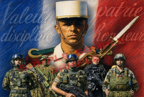 French foreign legion a4 - foreign, legion.
