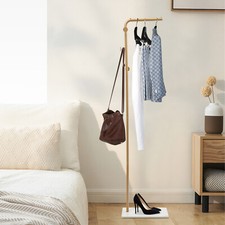 L-shape Coat Rack Hat Bag Stand Tree 3 Hooks Clothes Hanger Umbrella Holder Rack