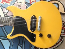 LEFT HANDED ANTORIA New Yorker LP Junior Guitar Yellow With Heavy Duty Carry Bag