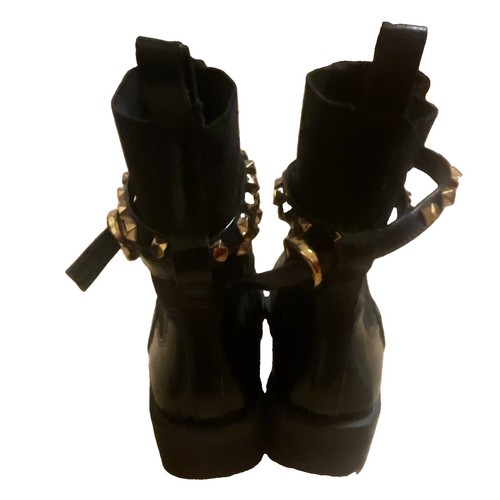 Zara black leather ankle - zara,