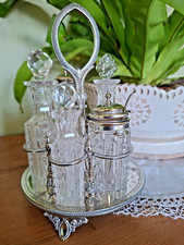 Antique Silver Plate and Glass