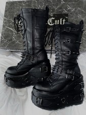 DEMONIA Platform Spiked Boots