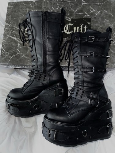 Demonia platform spiked - demonia, boots