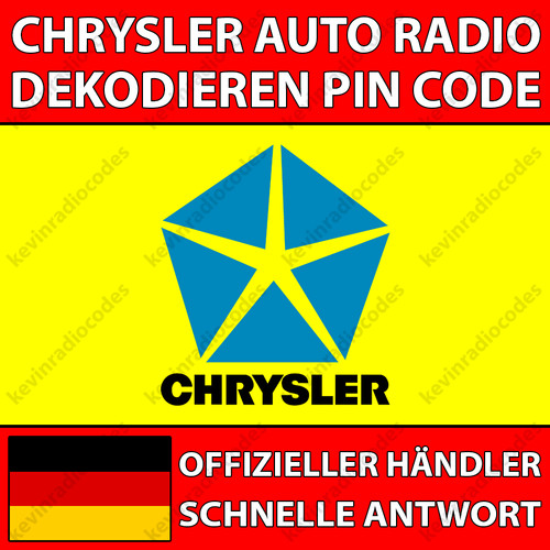 Chrysler radio decoding - decoding, pin