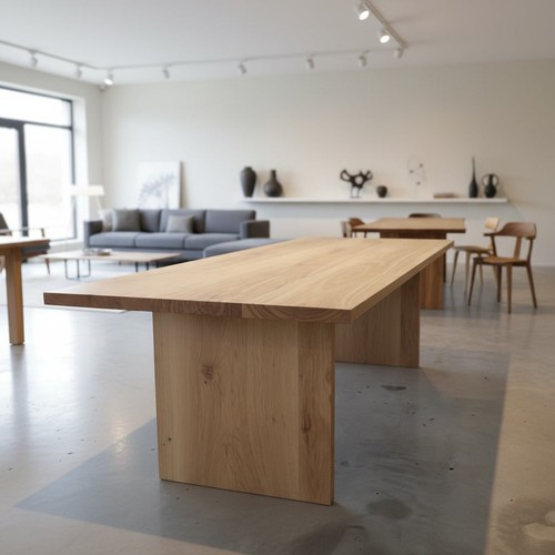 Solid oak dining table 243 - oak, x