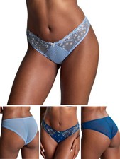Panache Cleo Blossom Briefs Brazilian Mid Rise Sheer Knickers Brief Lingerie