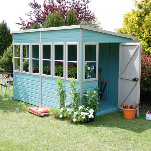 10x6 sun pent potting shed - potting,