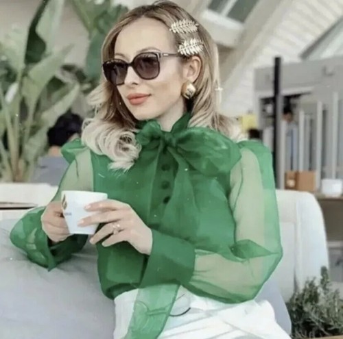 Zara green semi sheer - zara,