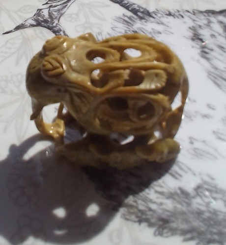 Soapstone baby elephant - baby, in