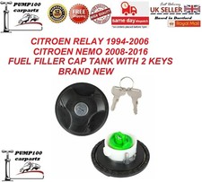 FUEL CAP FOR CITROEN RELAY 94-06 NEMO 08-  FILLER LOCKING TANK  & KEYS 