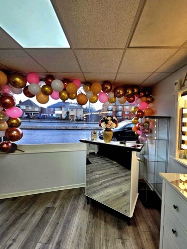 Reception desk with - desk, for