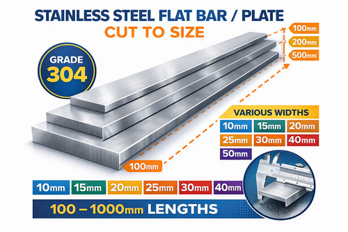 Stainless steel flat bar 304 - steel,