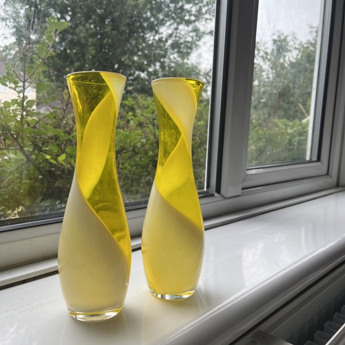 Pair vintage hand - vintage, blown