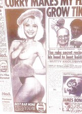 Extremely rare Jo Guest newspaper Sun Page Three Best Bar None.