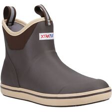 Xtratuf Ankle Deck Rubber Chocolate/Tan Wellington Boots New