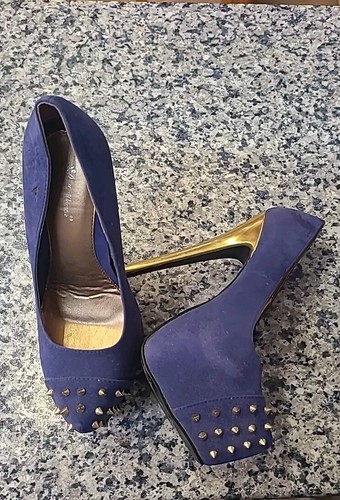 Blue studied size heels - size, 5